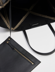 Malina - Lillian stitch detail leather tote bag - ietilpīgas somas - black - 9