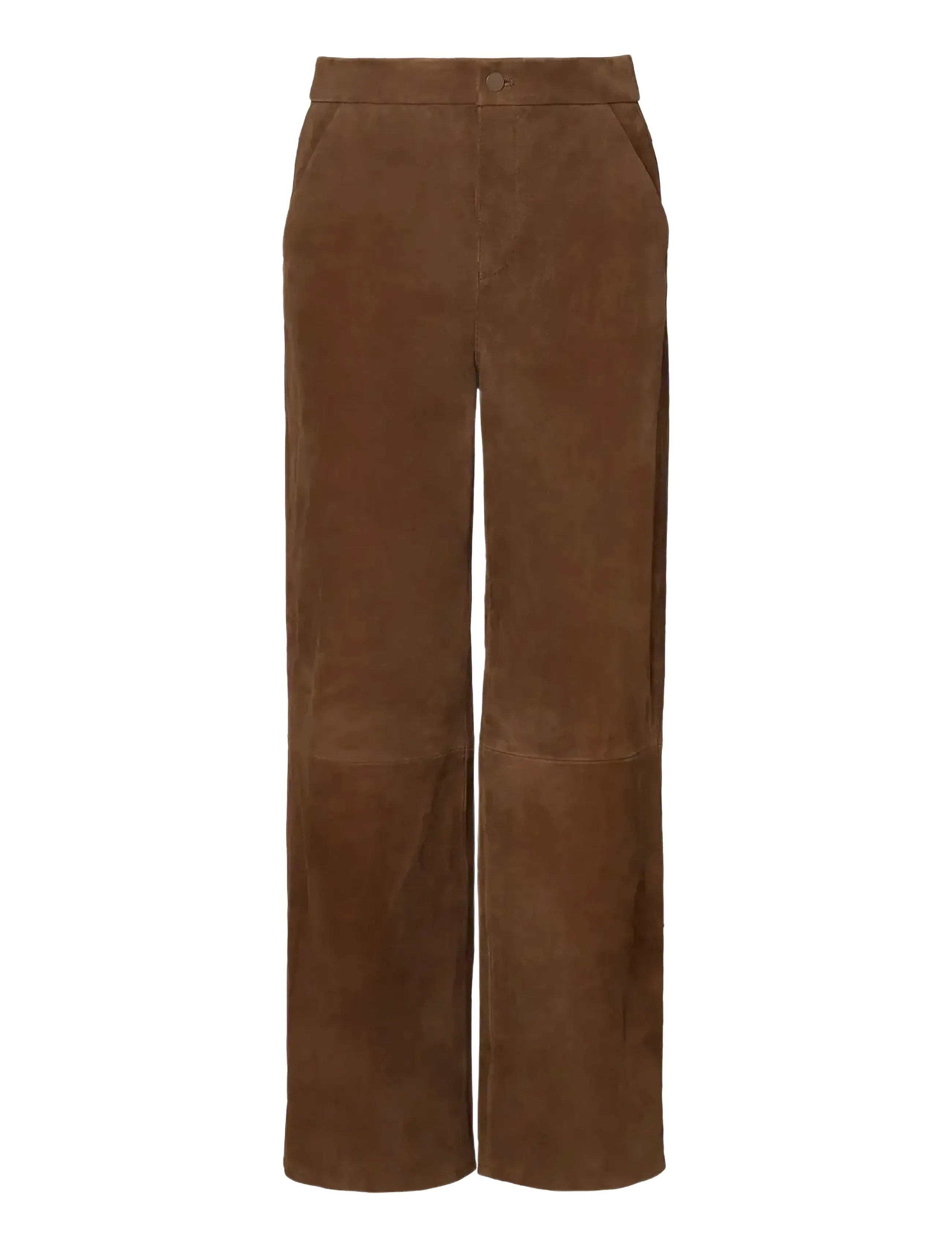 MALINA Felise High Rise Wide Leder Hosen Braun - S - Damen