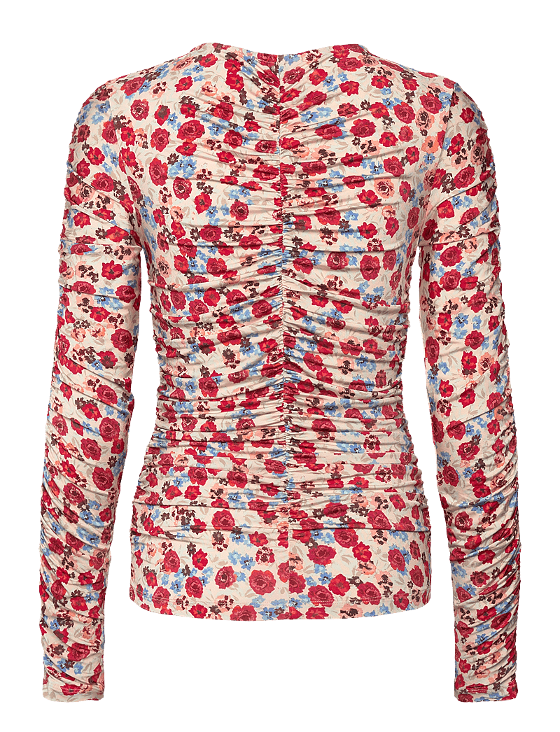 Malina - Lydia long sleeve draped jersey top - langärmlige tops - multi coloured - 2