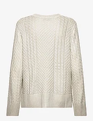 Malina - Lune cable knitted metallic sweater - jumpers - silver - 1