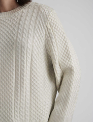 Malina - Lune cable knitted metallic sweater - džemperi - silver - 7