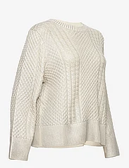 Malina - Lune cable knitted metallic sweater - džemperi - silver - 2
