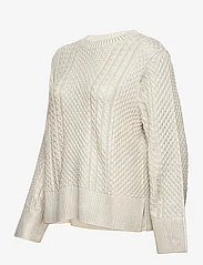 Malina - Lune cable knitted metallic sweater - tröjor - silver - 3