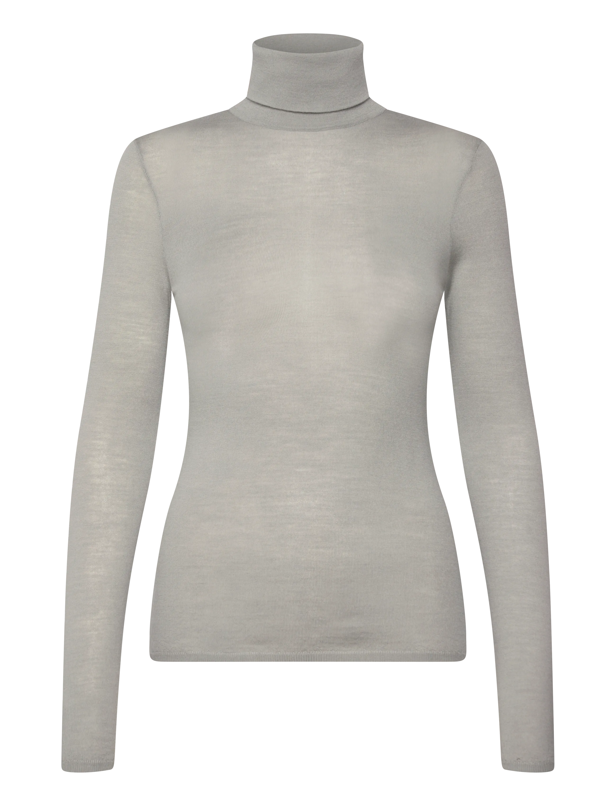 Malina Quinn thin turtleneck wool top - Malina - STEEL GREY / grey