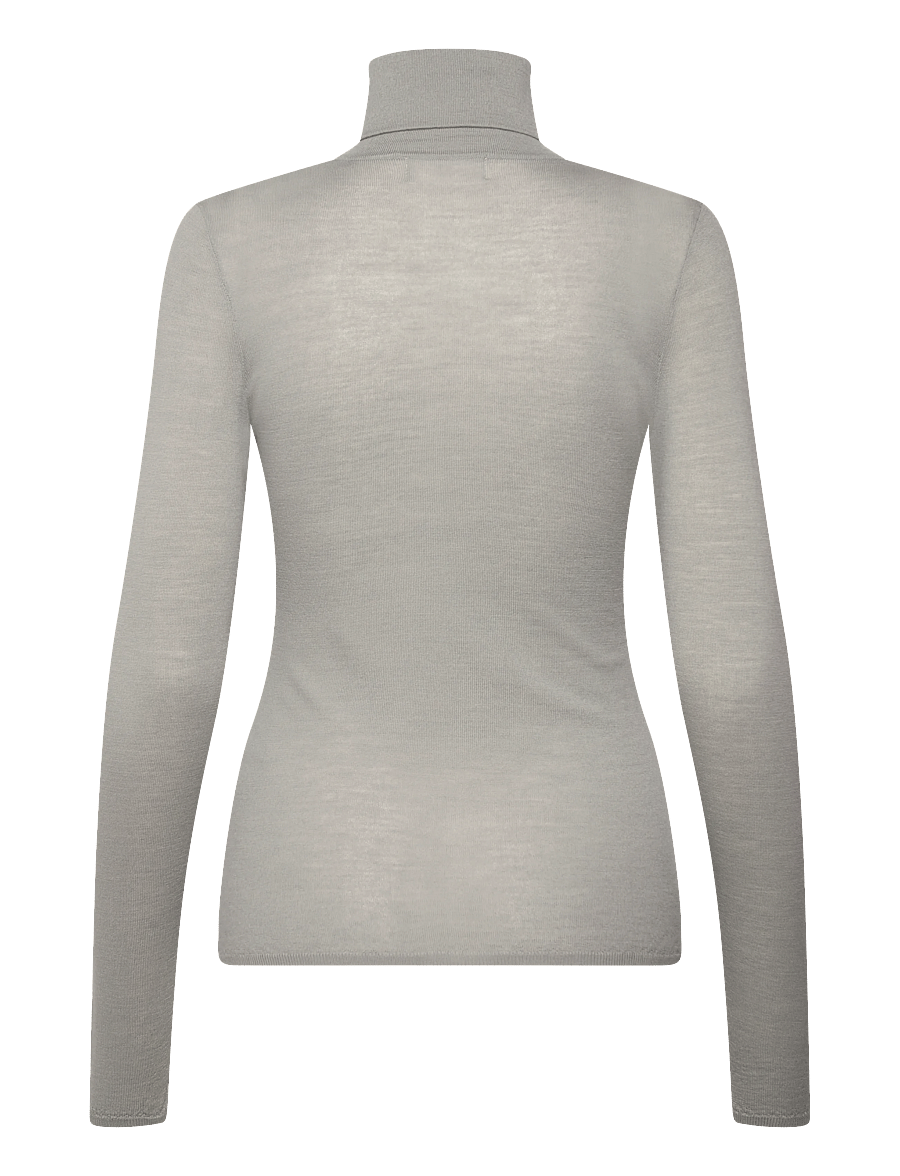 Malina - Quinn thin turtleneck wool top - rullekraver - steel grey - 2