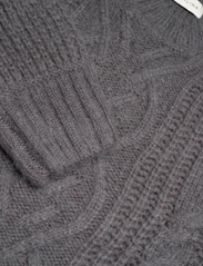 Malina - Eloise cable knitted mohair blend mini dress - strickkleider - smoke - 6