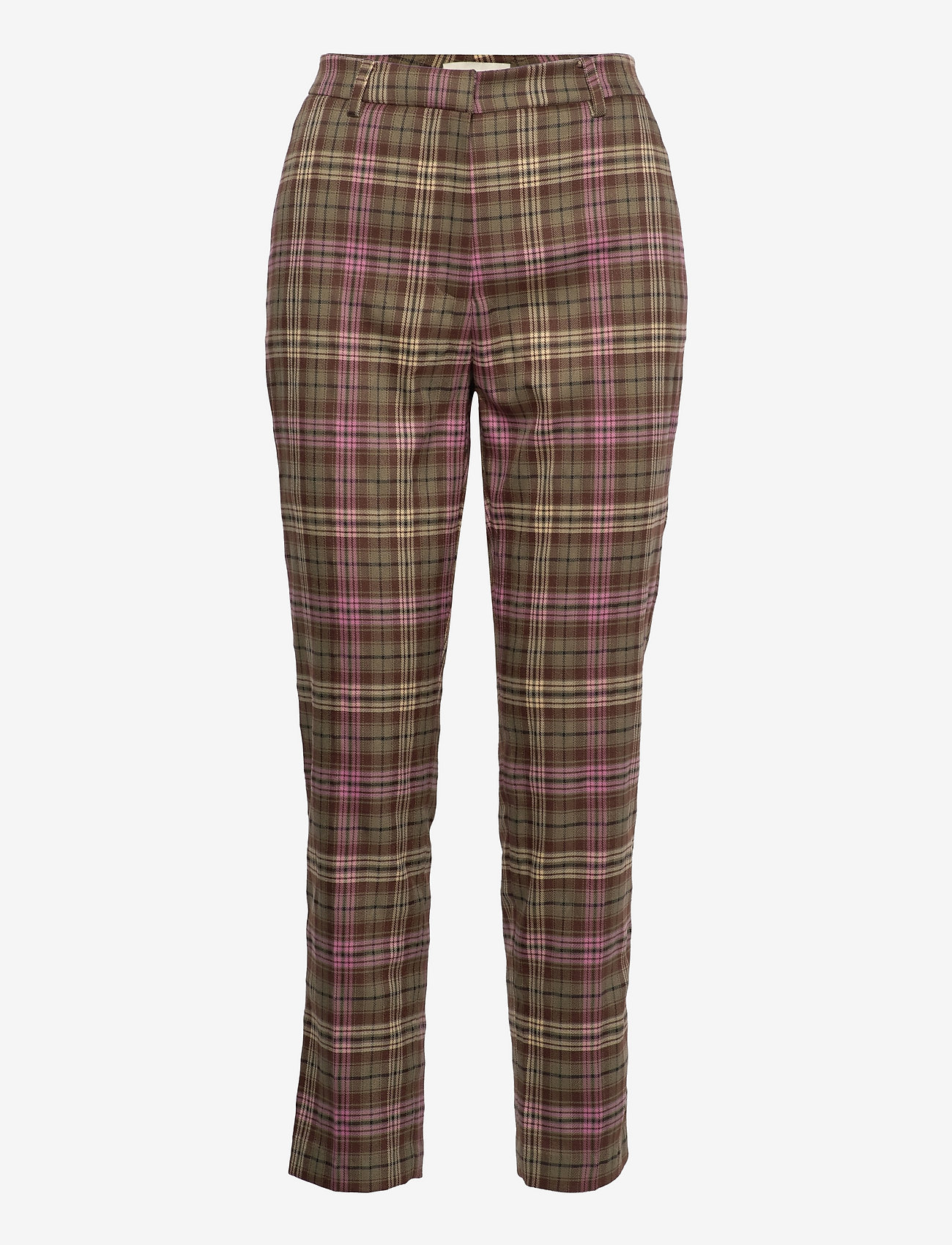 Malina - Lovi pants - tailored trousers - olive check - 0