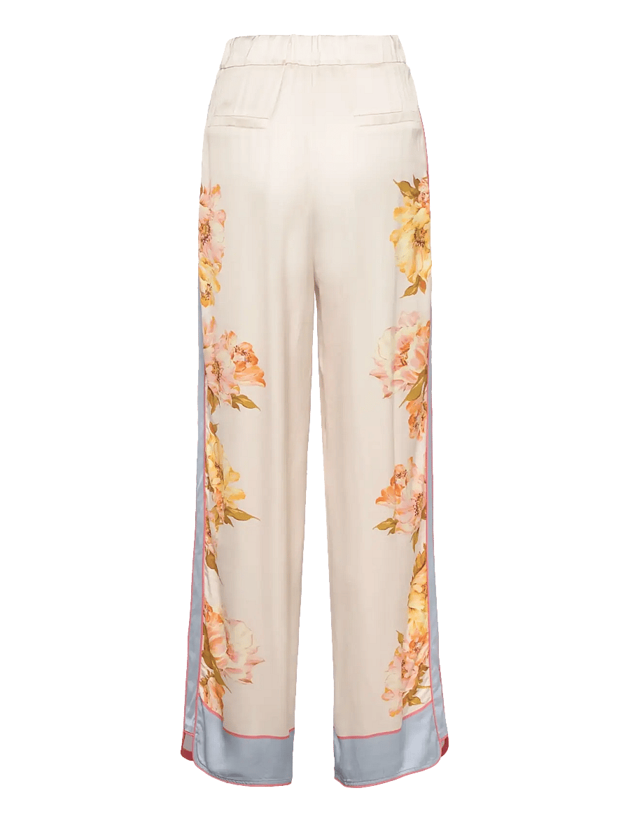 Malina - Haven high rise pants - hosen mit weitem bein - cream peony - 2