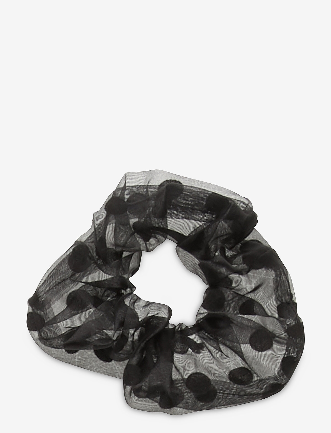 By Malina - Simone organza scrunchie - black polka-dot - 1