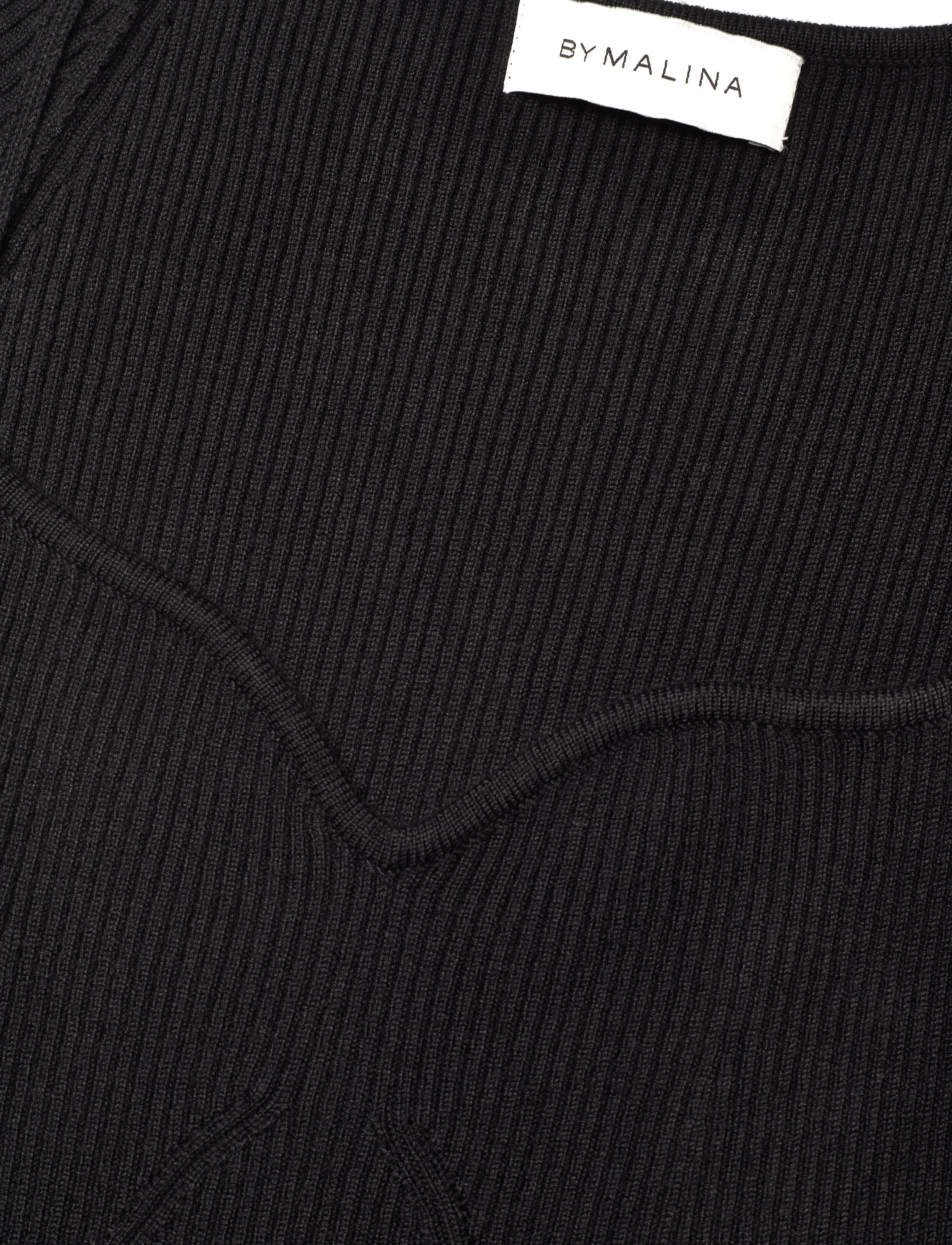 Malina - Mia short sleeve knit top - black - 2