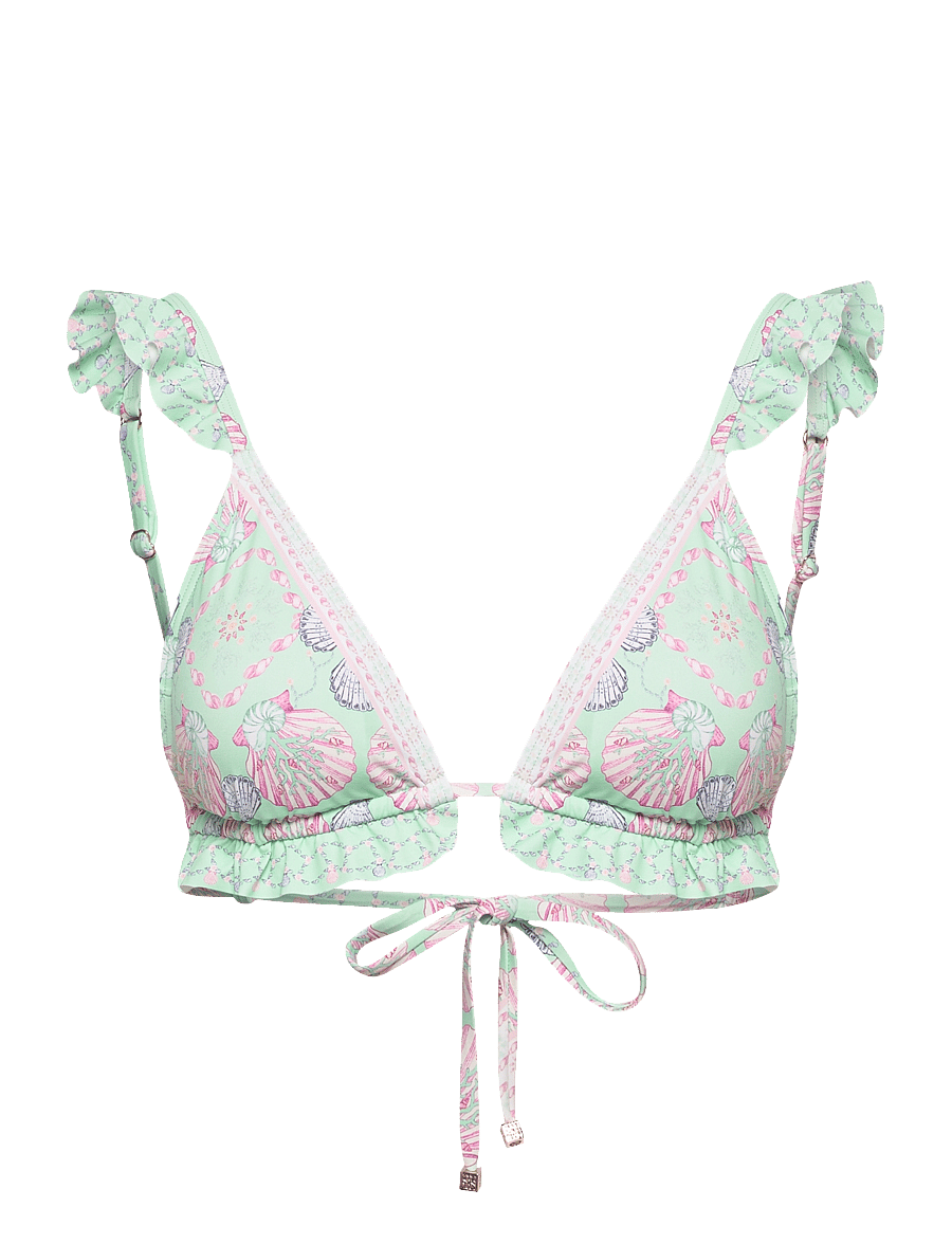 By Malina - Elena bikini top - capri corals aqua - 0