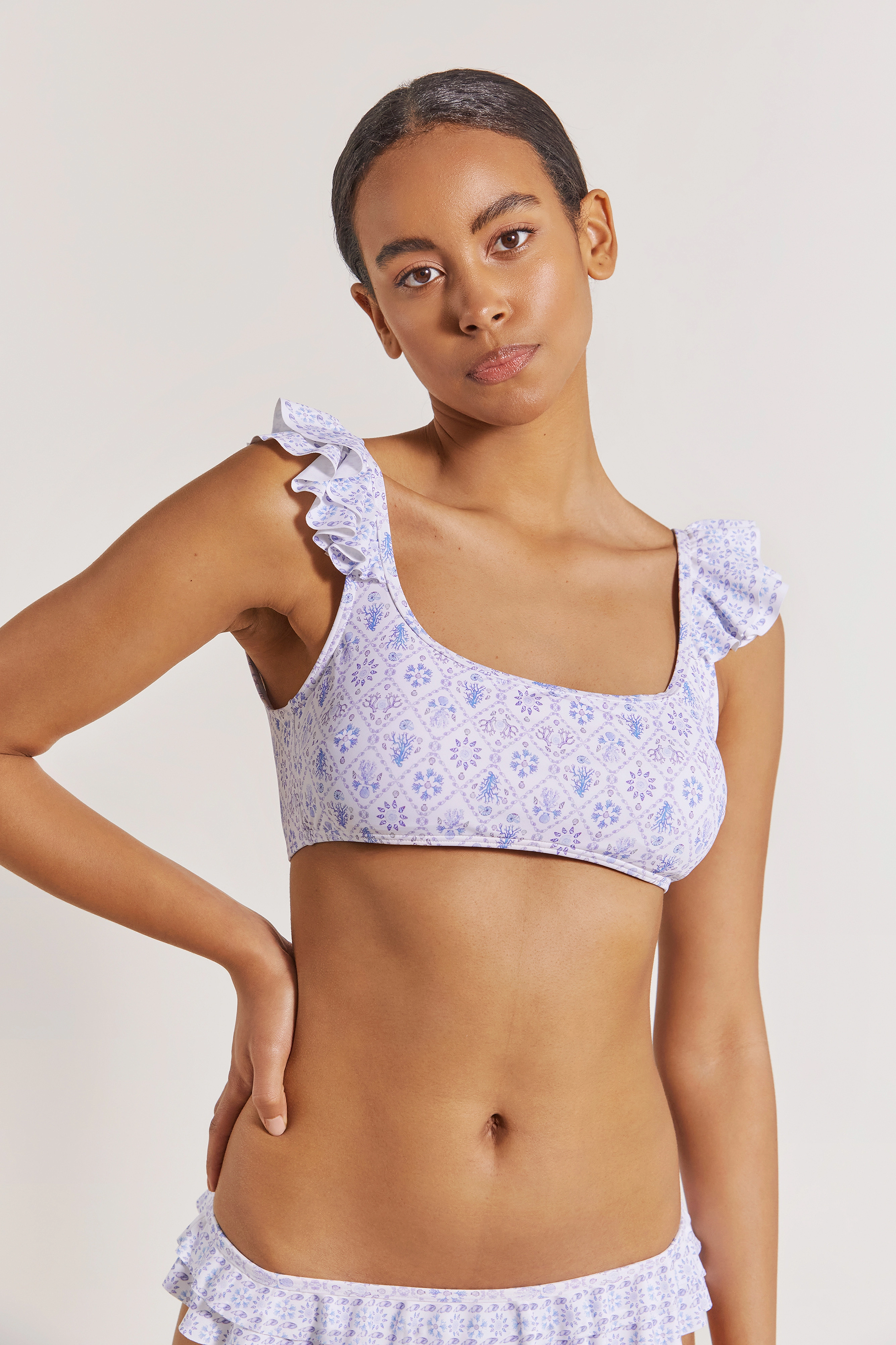 Malina - Lucie bikini top - capri corals azure - 4
