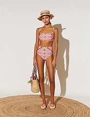 Malina - Enya bikini bottom - bikini ar augstu vidukli - inca coral rose - 4