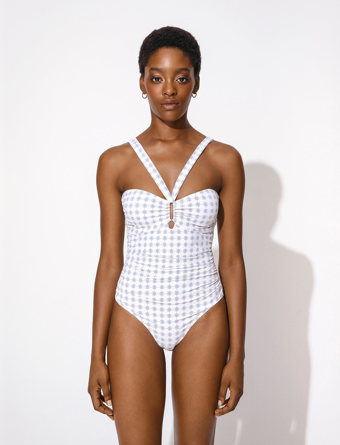 Gingham swimsuit top
