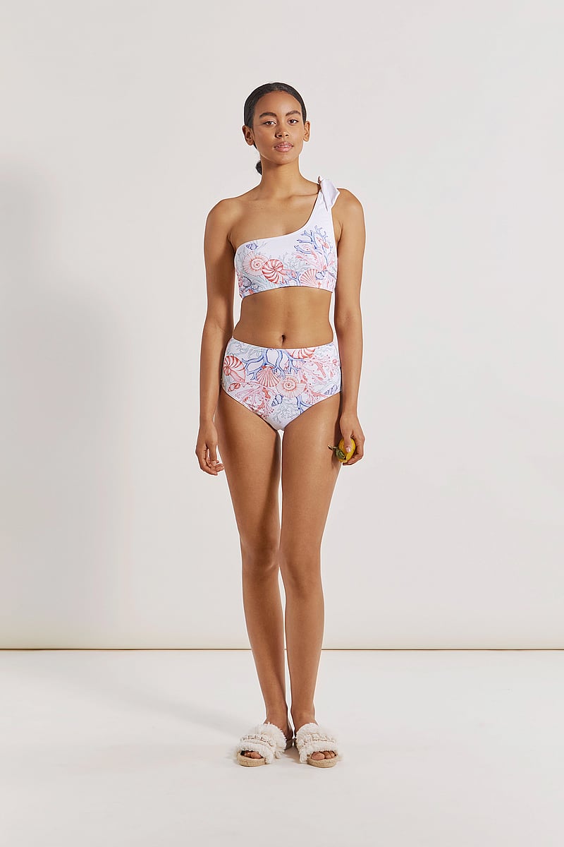 Malina - Noemi bikini bottom - højtaljede bikinitrusser - capri corals blush - 0