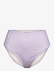 Malina - Denise high-waist bikini bottom - bikini ar augstu vidukli - polka-dot lavender - 0