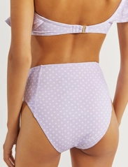 Malina - Denise high-waist bikini bottom - bikini ar augstu vidukli - polka-dot lavender - 4
