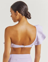 Malina - Denise high-waist bikini bottom - bikini ar augstu vidukli - polka-dot lavender - 5