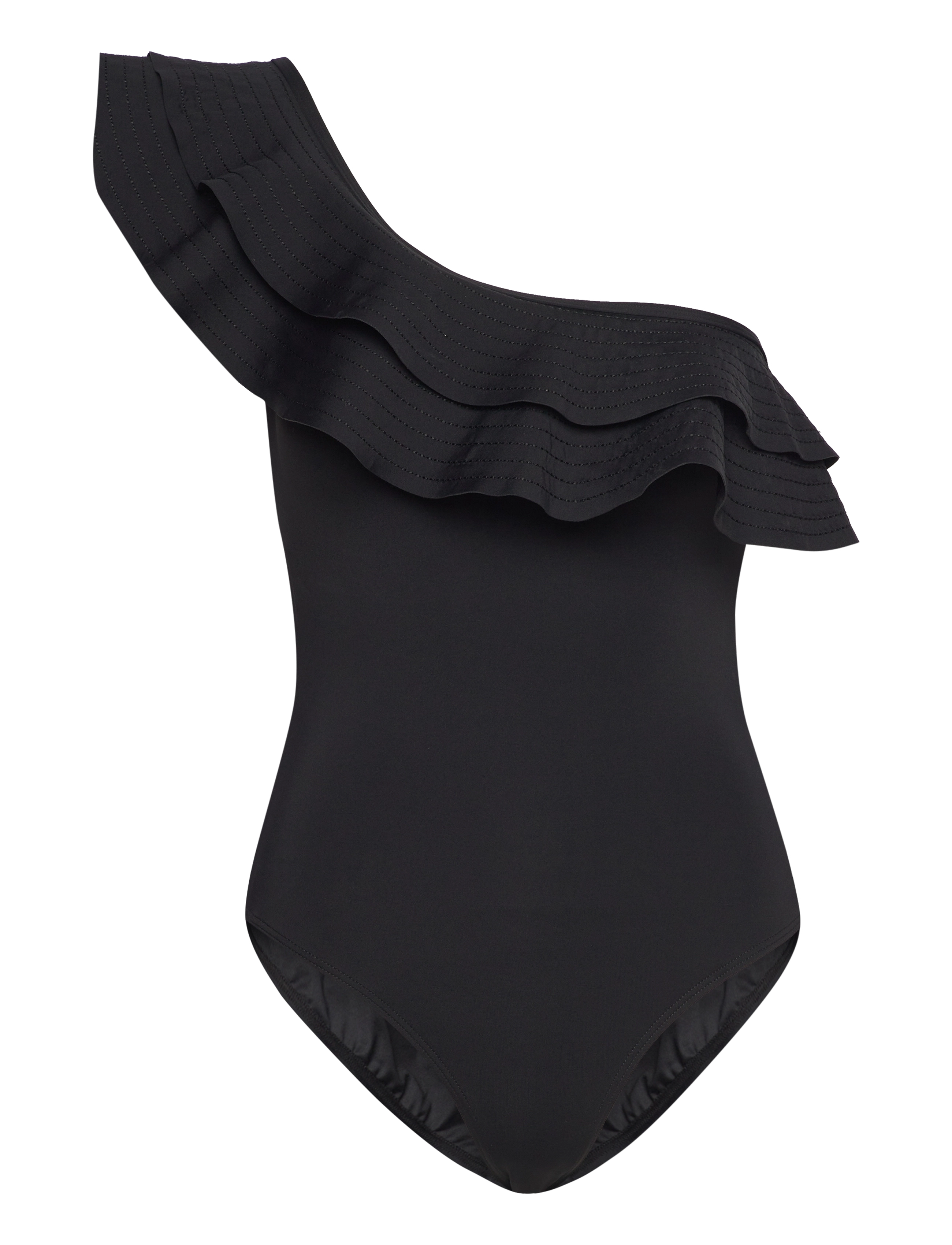 Malina - Eleonor one-shoulder swimsuit - black - 1