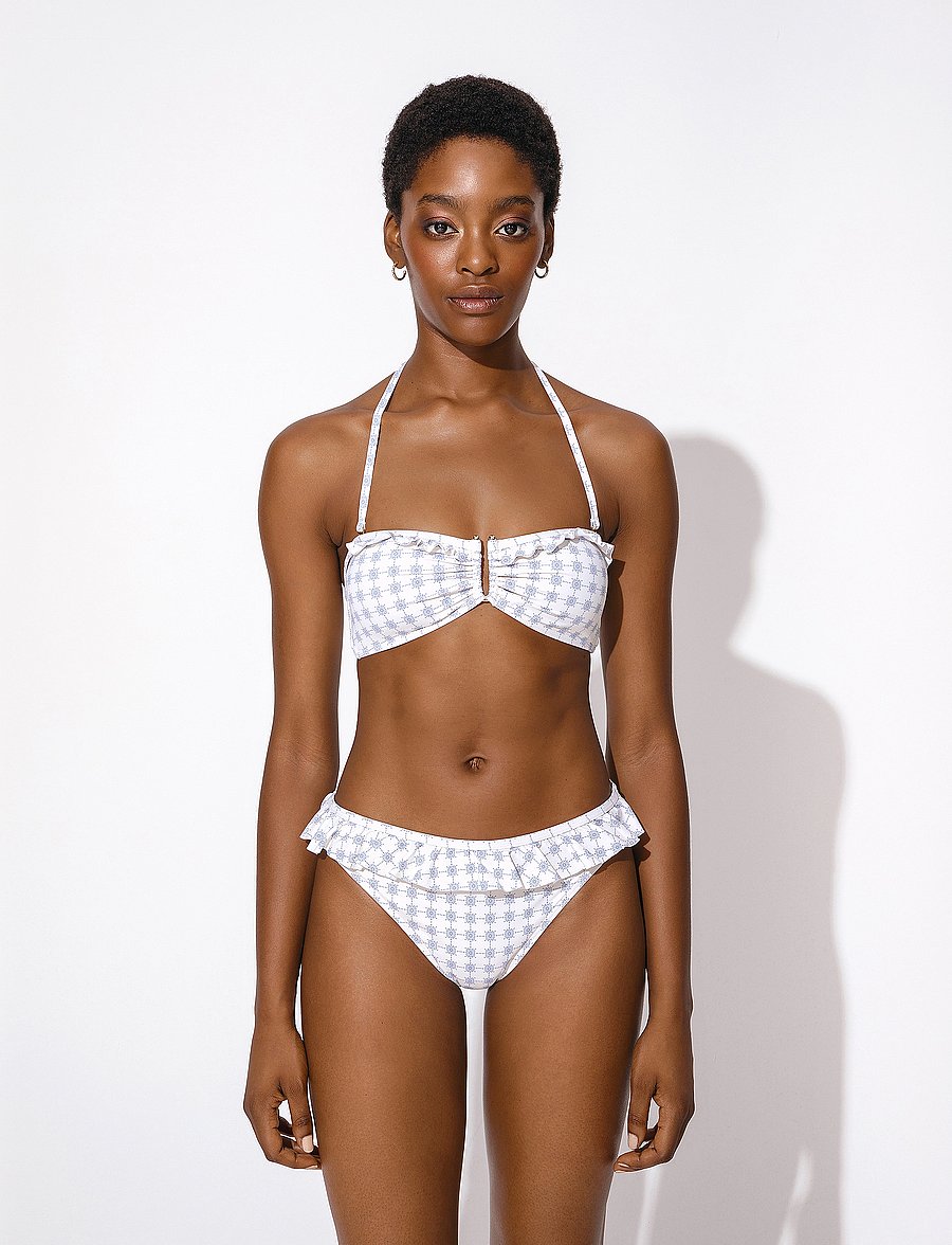 Malina - Coraline bikini bottom - bas de maillot - french ditsy blue - 3