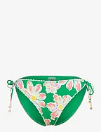 Fleurine low-waist bikini bottoms - GREEN LILY
