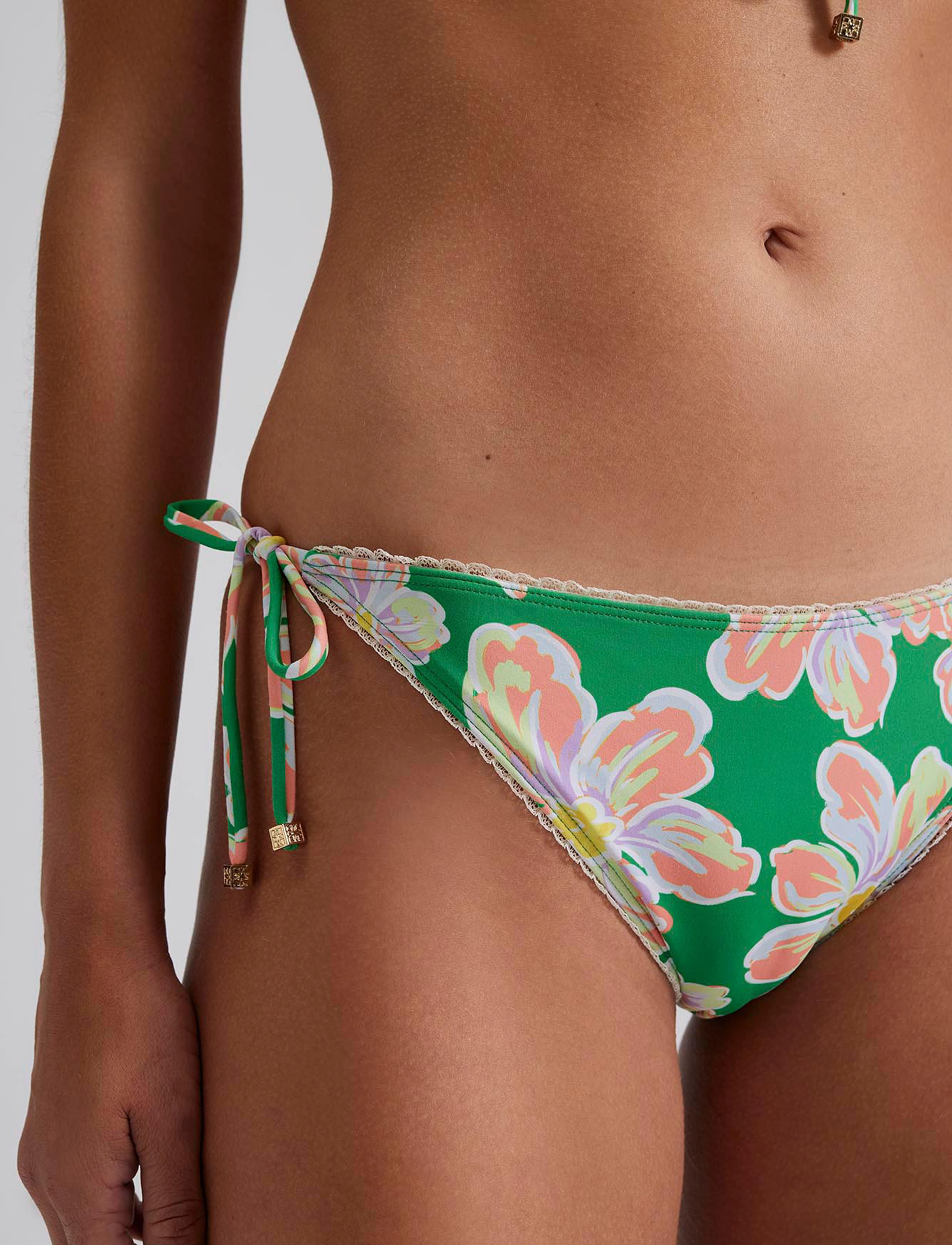 Malina - Fleurine bikini bottom - solmittavat bikinihousut - green lily - 3