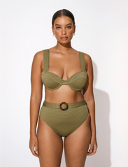 Malina - Aleah Bikini Bottom - højtaljede bikiniunderdele - olive - 3