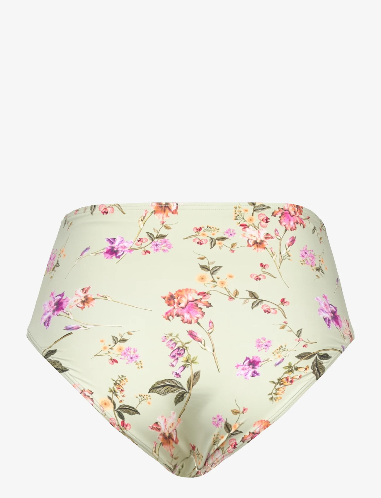 Malina - Ivy Bikini Bottom - højtaljede bikiniunderdele - soft floral pistachio - 1