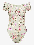 Isa Swimsuit - SOFT FLORAL PISTACHIO