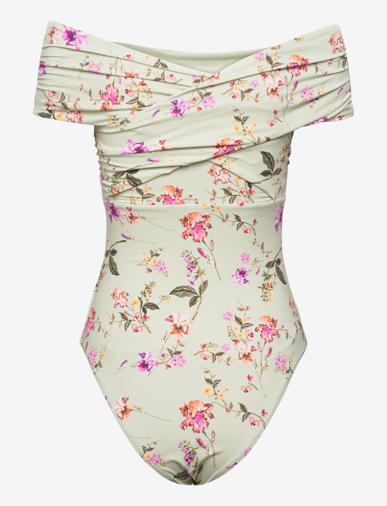 Malina - Isa Swimsuit - soft floral pistachio - 1