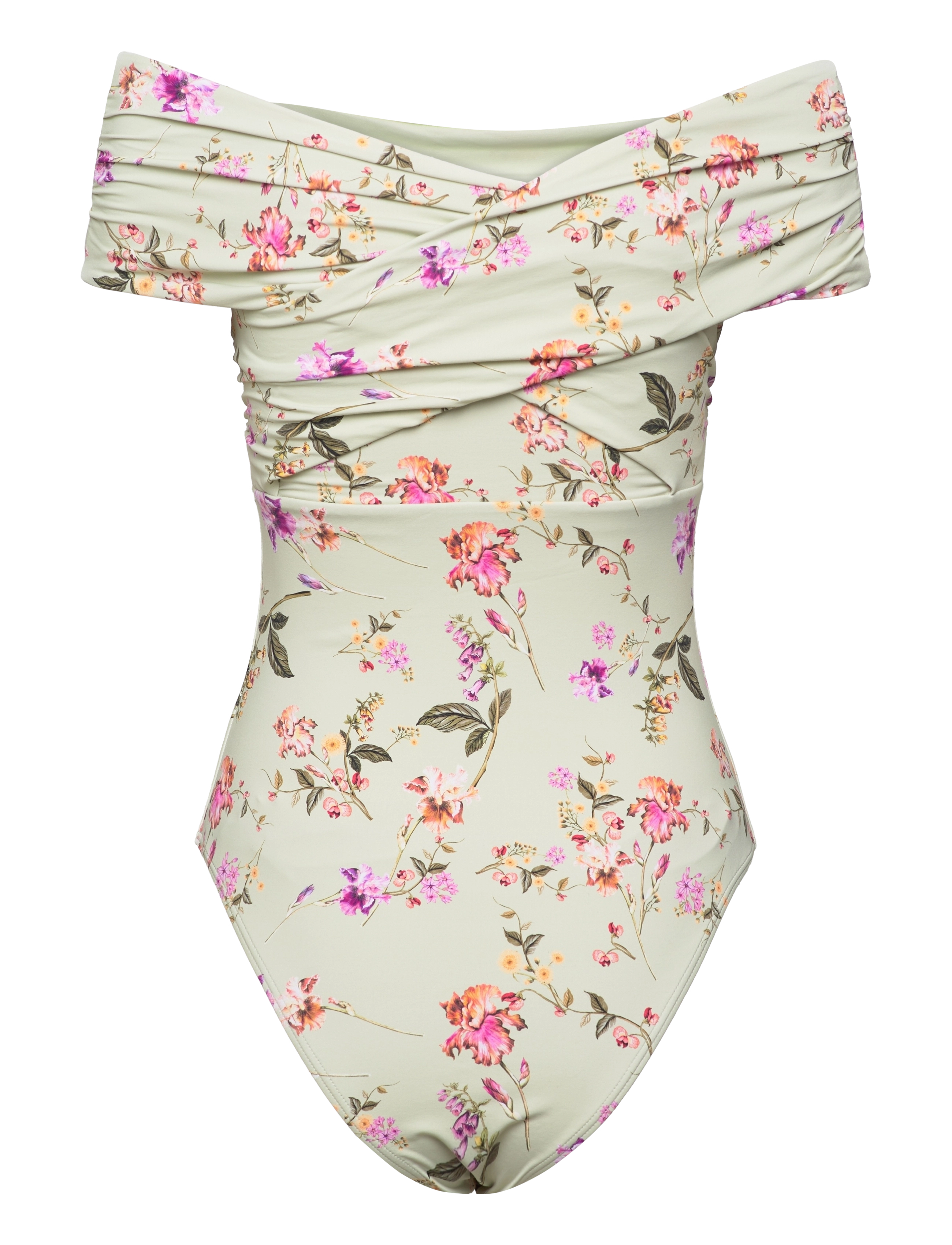Malina - Isa Swimsuit - soft floral pistachio - 1
