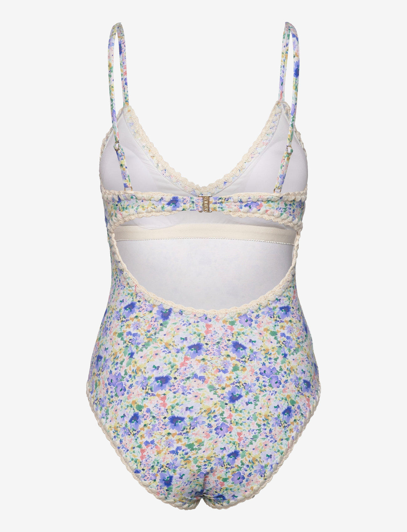 Malina - Nila v-neck crochet trimmed swimsuit - badedragter - ditsy - 1