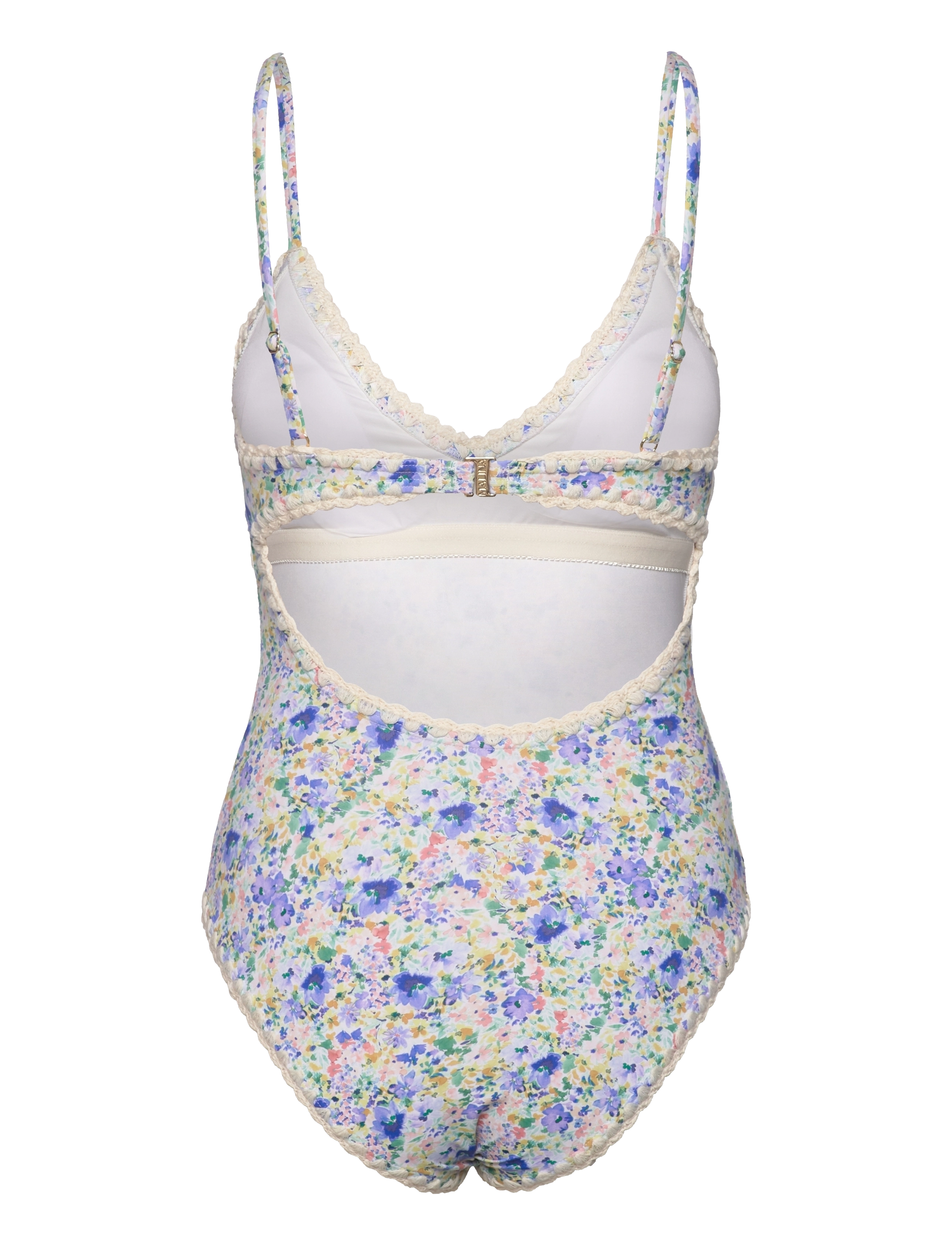 Malina - Nila v-neck crochet trimmed swimsuit - badeanzüge - ditsy - 1