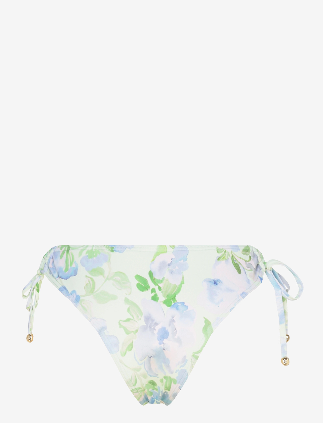 Malina - Blanka Printed Drawstring Bikini Bottoms - side tie bikinis - pastel floral pistachio - 2