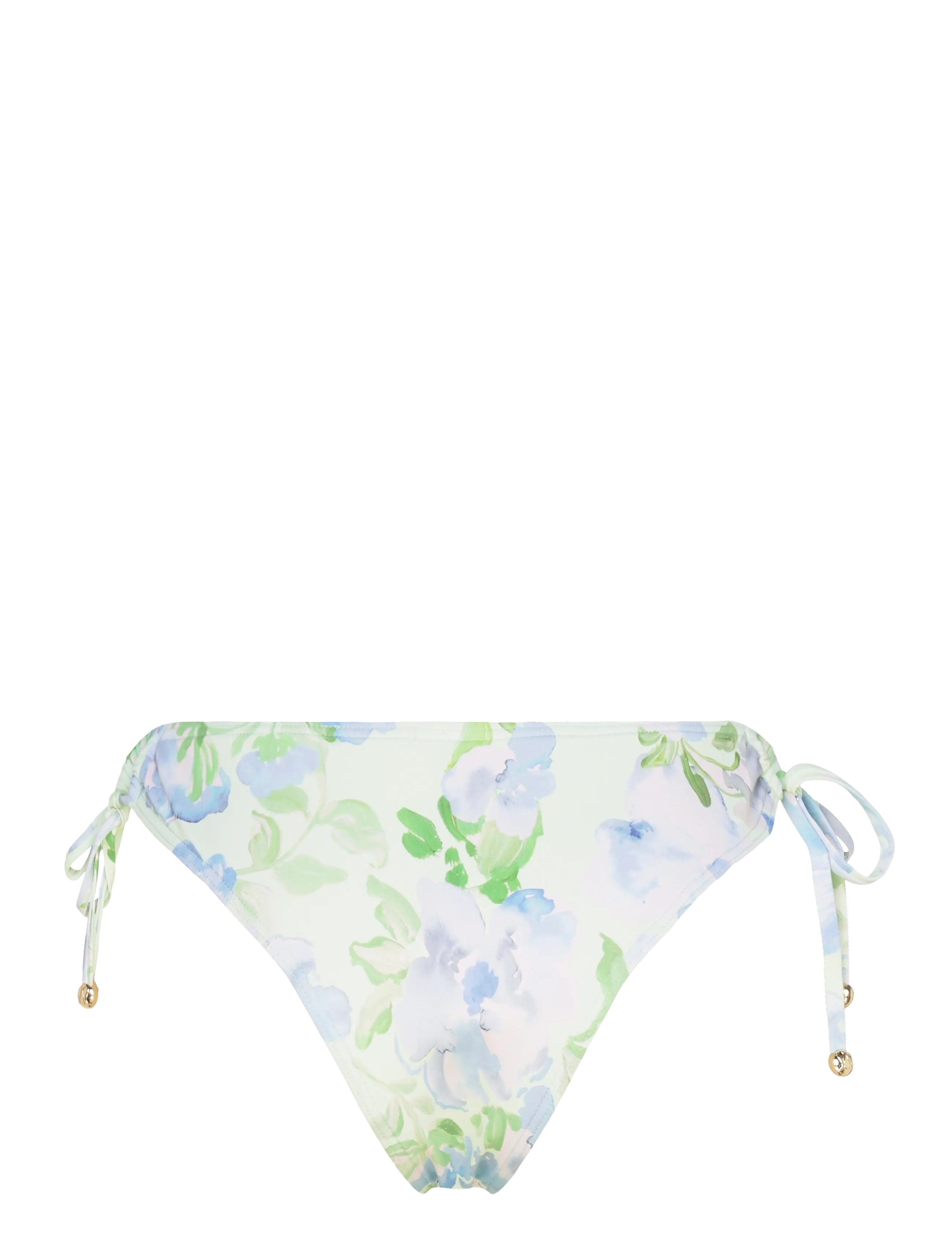 Malina - Blanka printed drawstring bikini bottoms - bikini's met bandjes opzij - pastel floral pistachio - 2