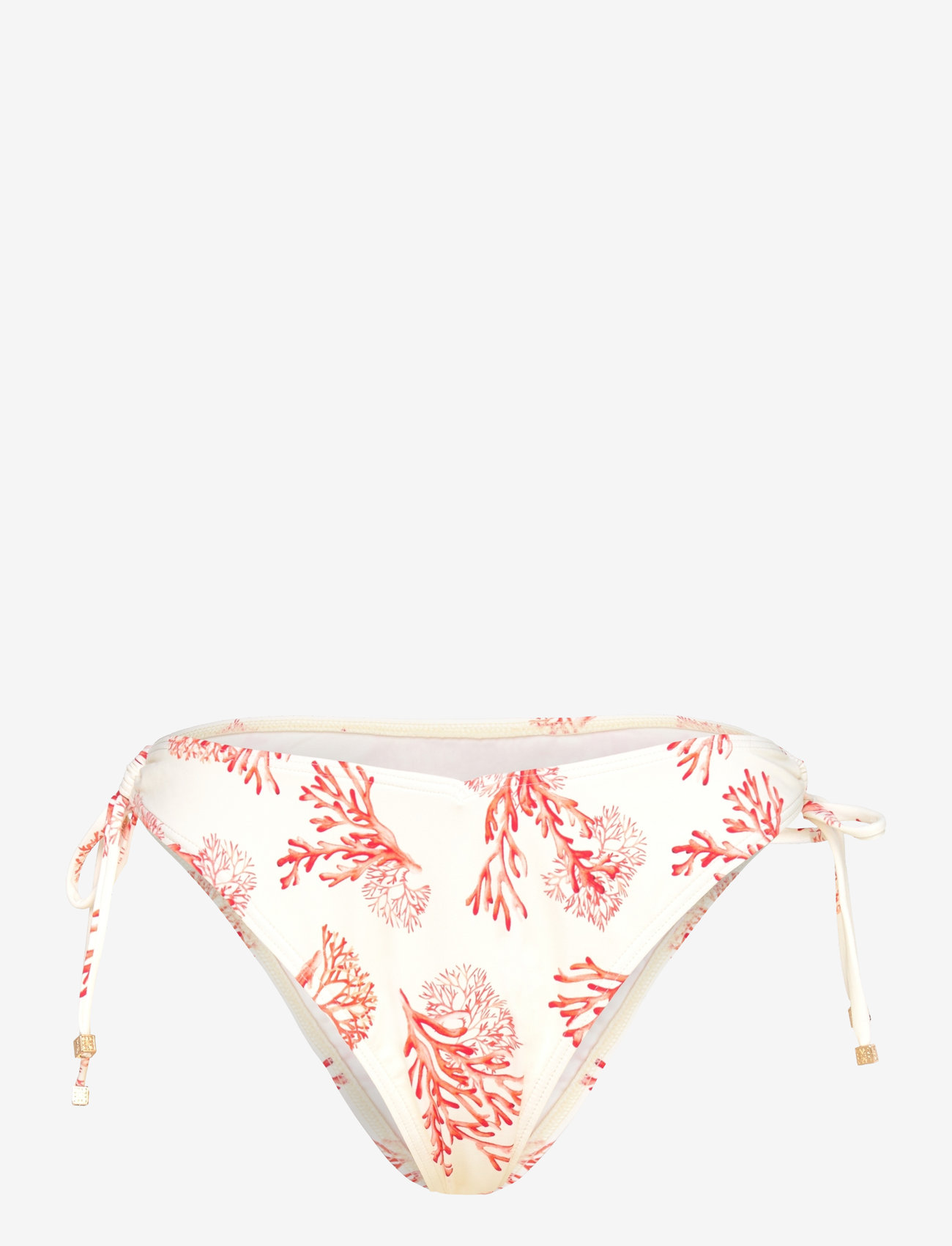 Malina - Blanka printed drawstring bikini bottoms - side tie bikinier - coral red - 1