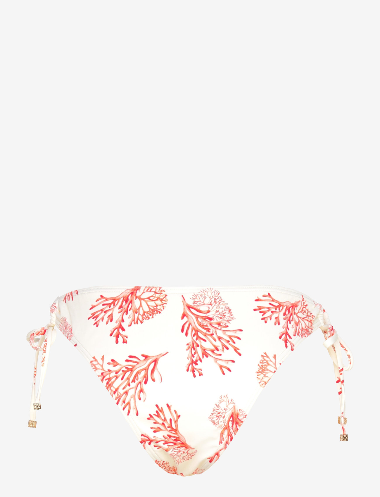 Malina - Blanka printed drawstring bikini bottoms - side tie bikinier - coral red - 2