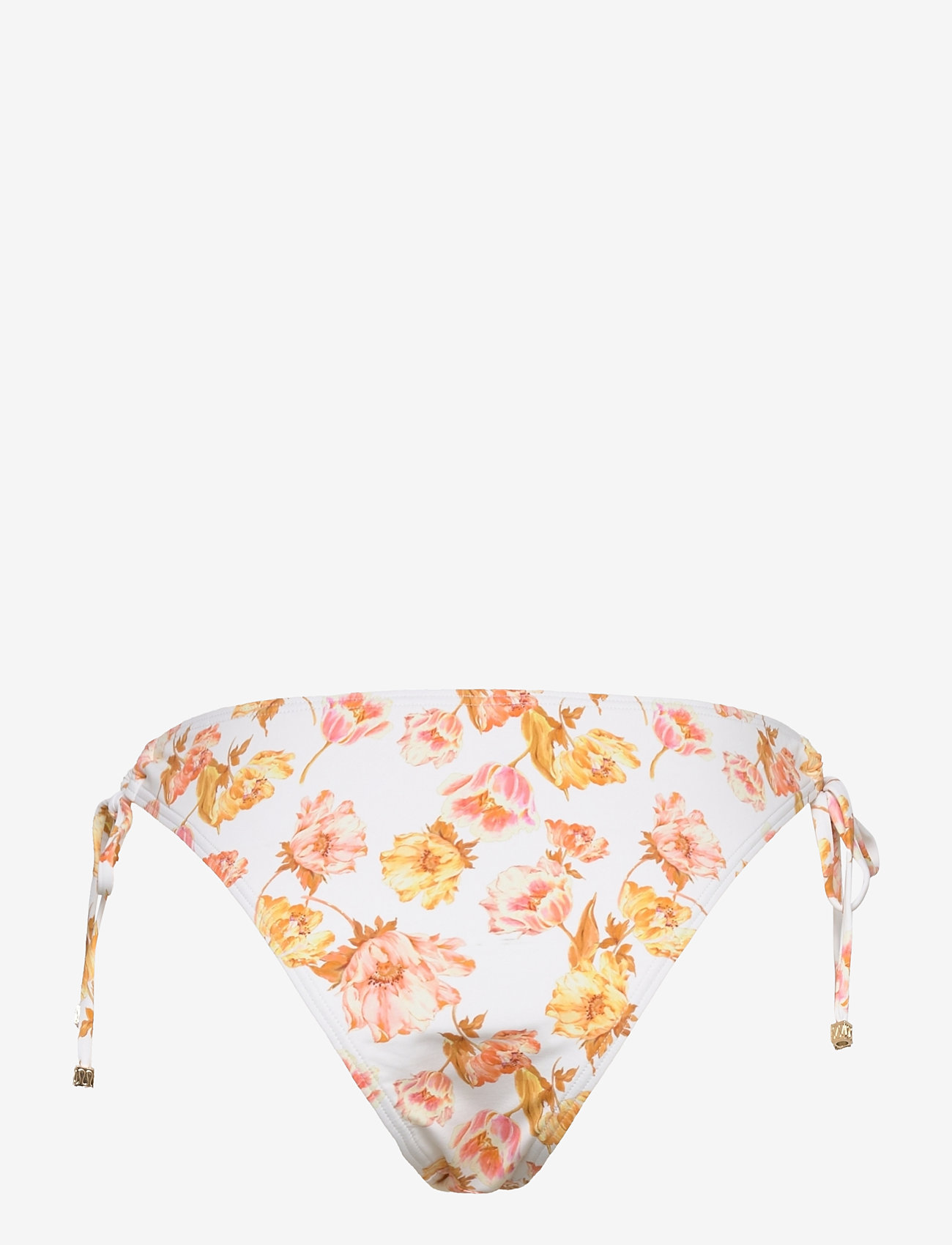 Malina - Blanka Printed Drawstring Bikini Bottoms - küljele seotavad bikiinid - cream peony - 2