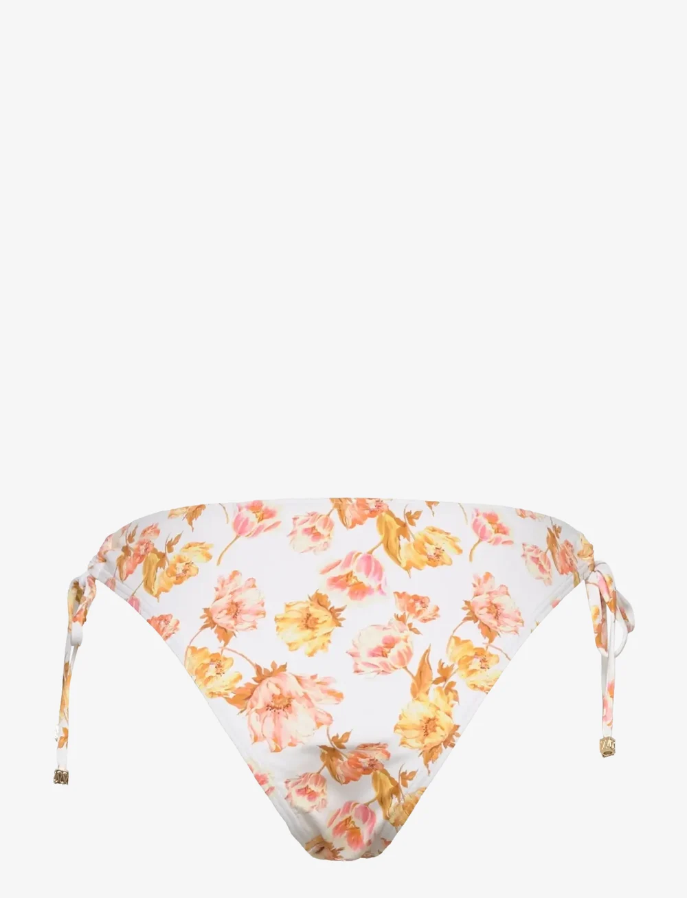 Malina - Blanka printed drawstring bikini bottoms - side tie bikinier - cream peony - 2