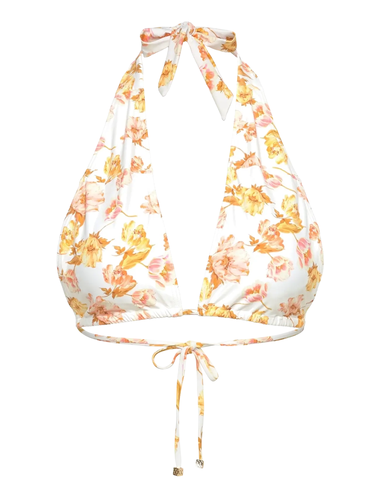 MALINA Blanka Printed Bandeau Bikini Oberteil Cream - XL - Damen