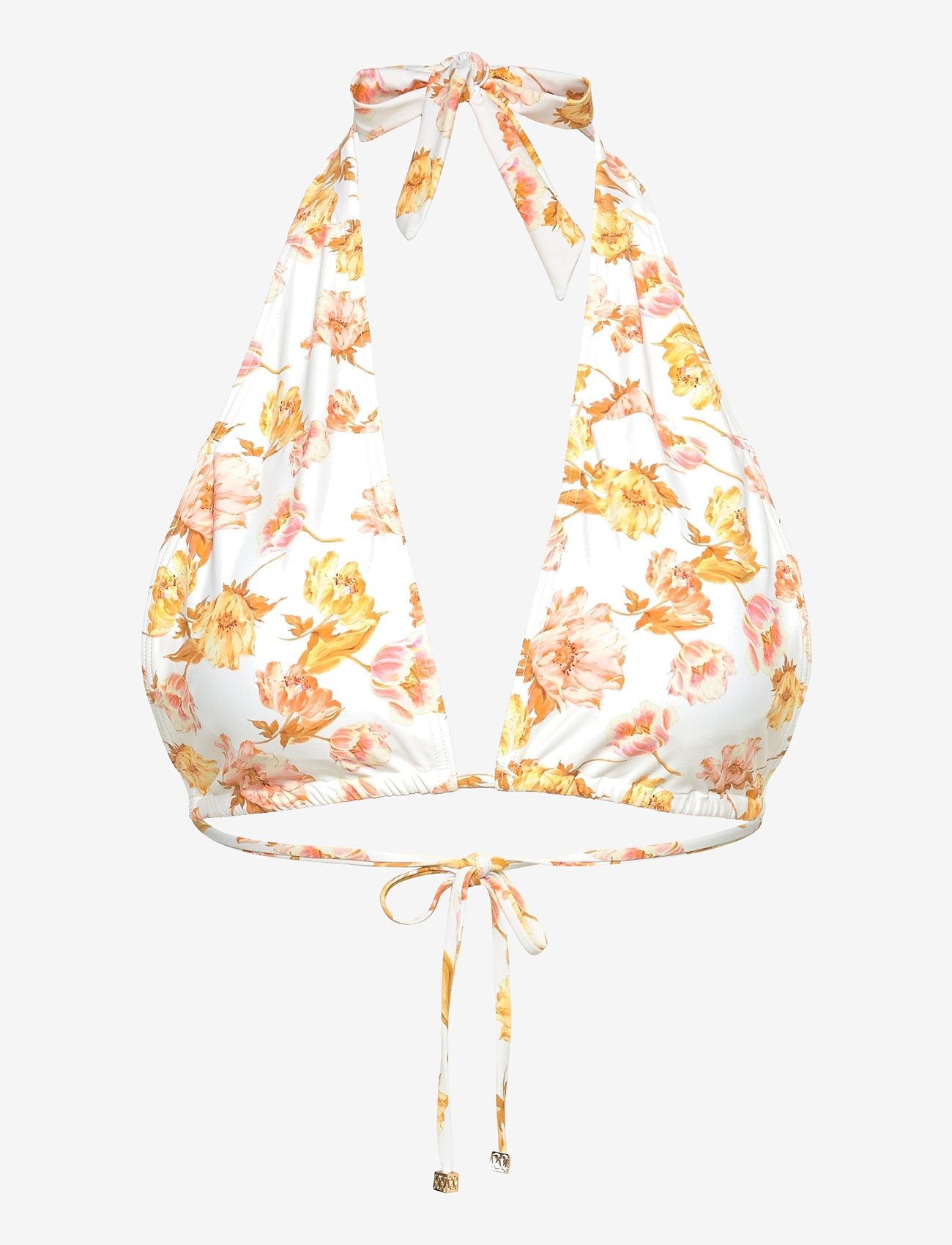Malina - Blanka Printed Bandeau Bikini Top - bikinien bandeauyläosat - cream peony - 1