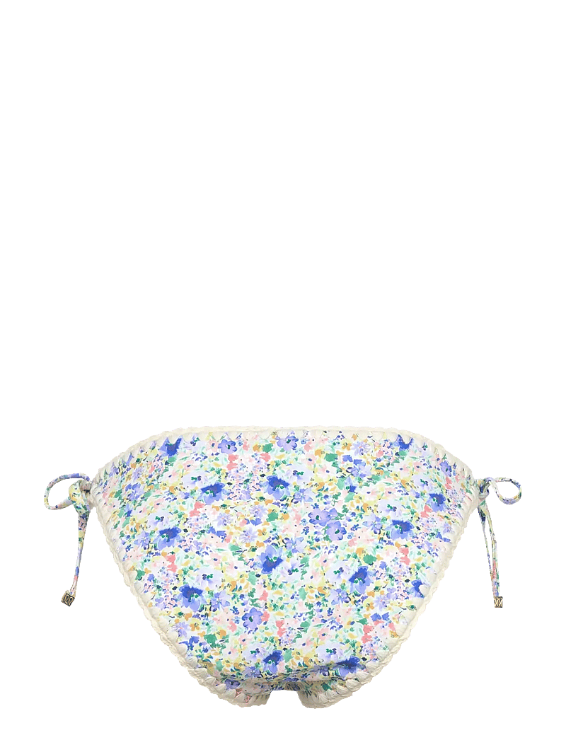 Malina - Ally crochet trimmed bikini bottoms - side tie bikinis - ditsy - 1