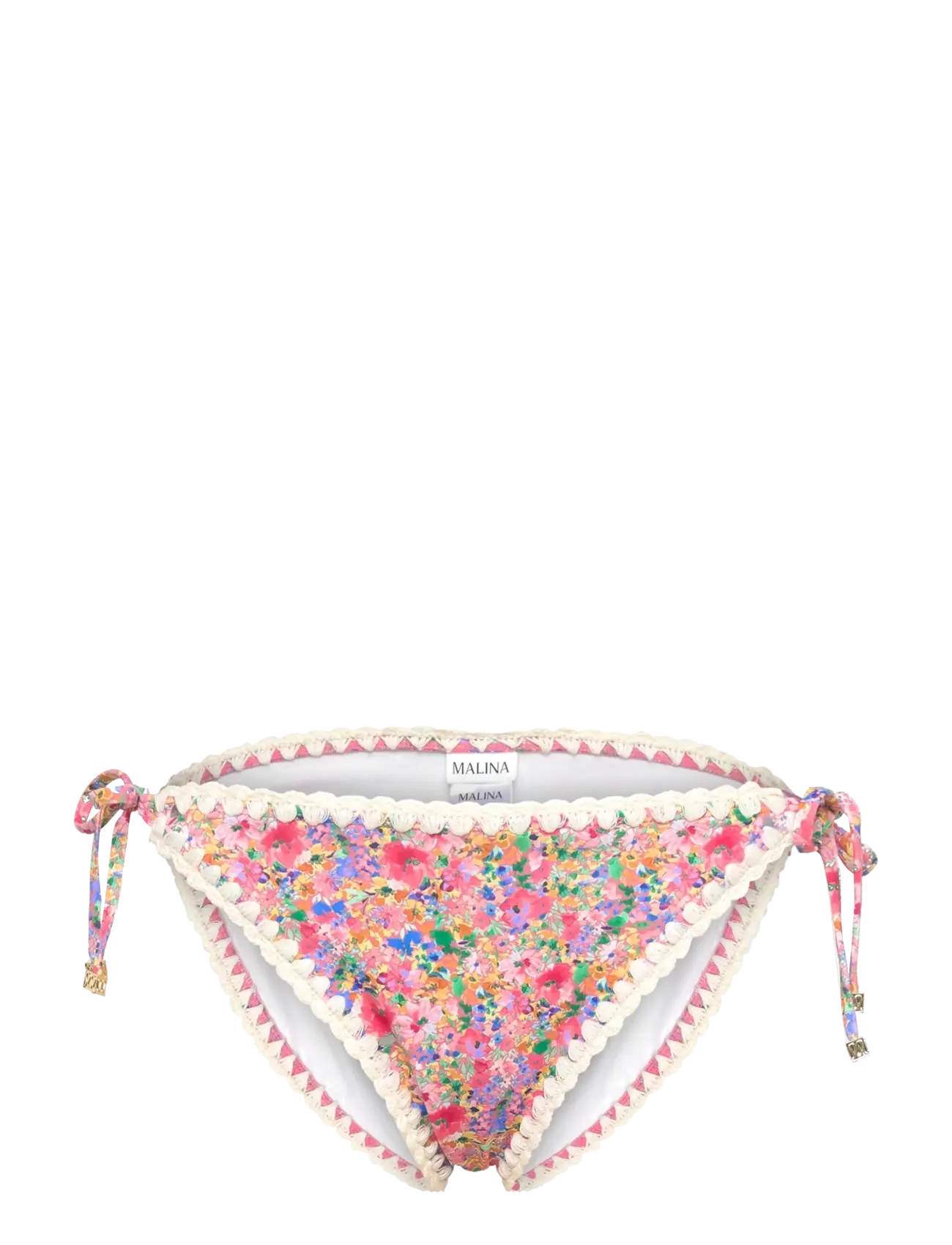 MALINA Ally Crochet Trimmed Bikini Bottoms Pink - XL - Damen