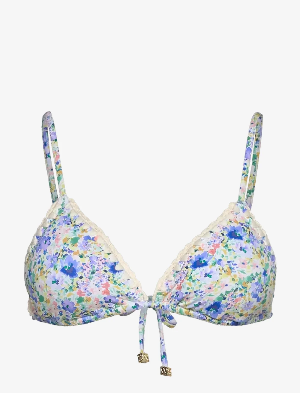 Malina - Ally crochet trimmed triangle bikini top - dreieck-bikini-oberteile - ditsy - 0