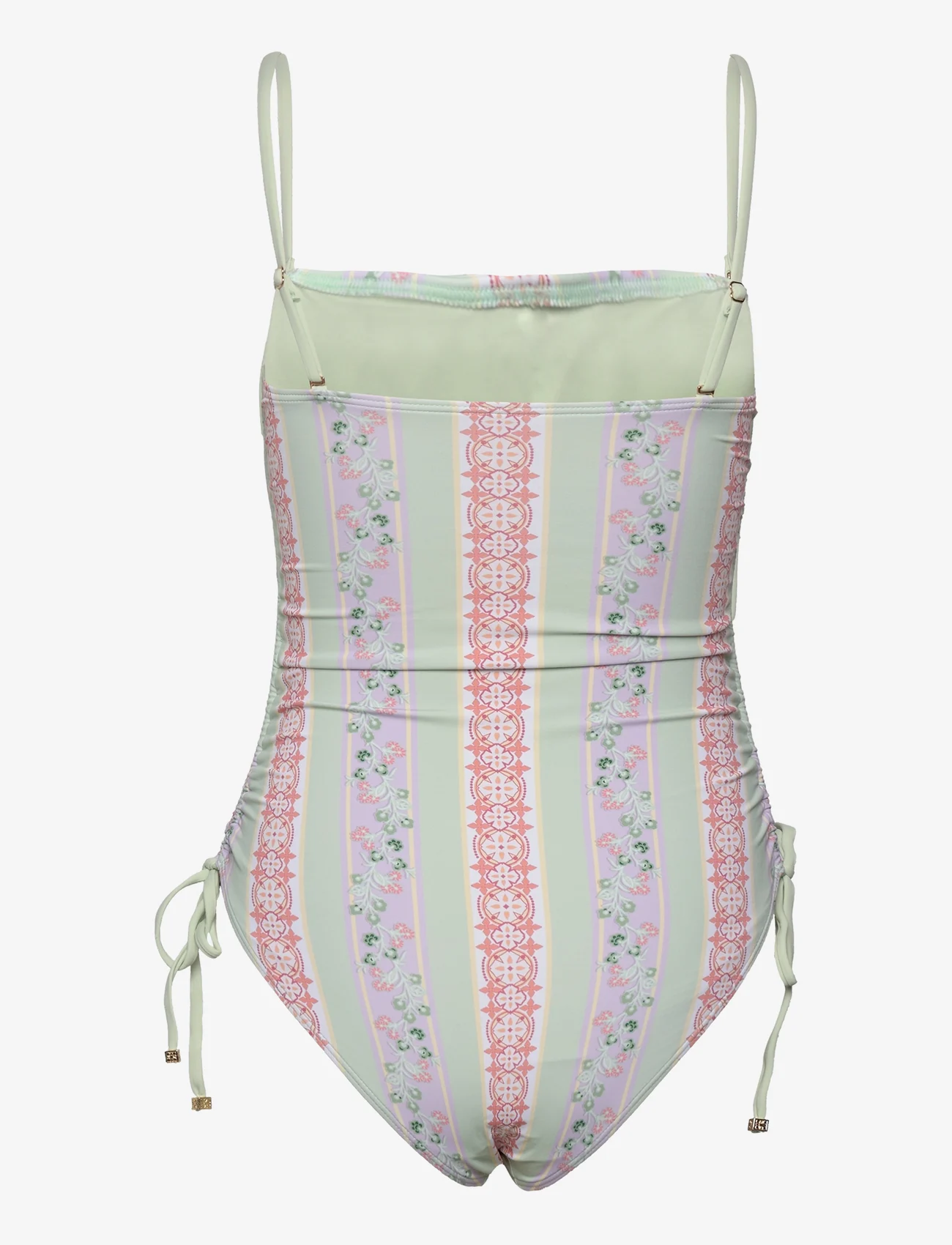 Malina - Lauren printed drawstring swimsuit - badedrakter - pastel palm mint - 1