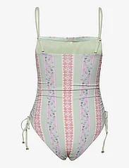 Malina - Lauren printed drawstring swimsuit - badeanzüge - pastel palm mint - 1