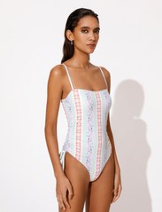Malina - Lauren printed drawstring swimsuit - badedrakter - pastel palm mint - 5