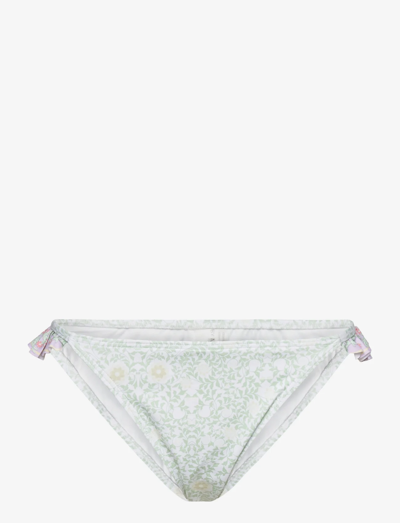Malina - Florence frill printed bikini bottom - bikinio kelnaitės - floral mist mint - 0