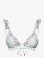 Florence printed triangle bikini top - FLORAL MIST MINT