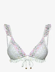 Malina - Florence printed triangle bikini top - bikinien kolmioyläosat - floral mist mint - 0